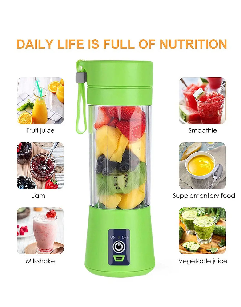 Rechargeable Portable Mini Blender Juicer
